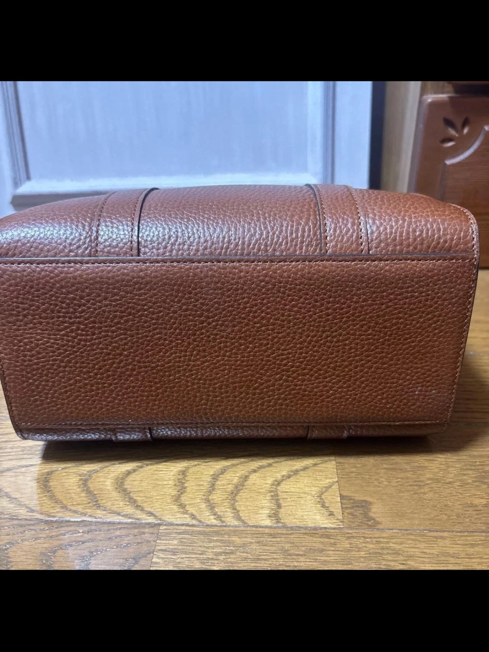 Mulberry Chestnut Brown Pebbled Leather Top-Handle Satchel - Picture 8 of 11